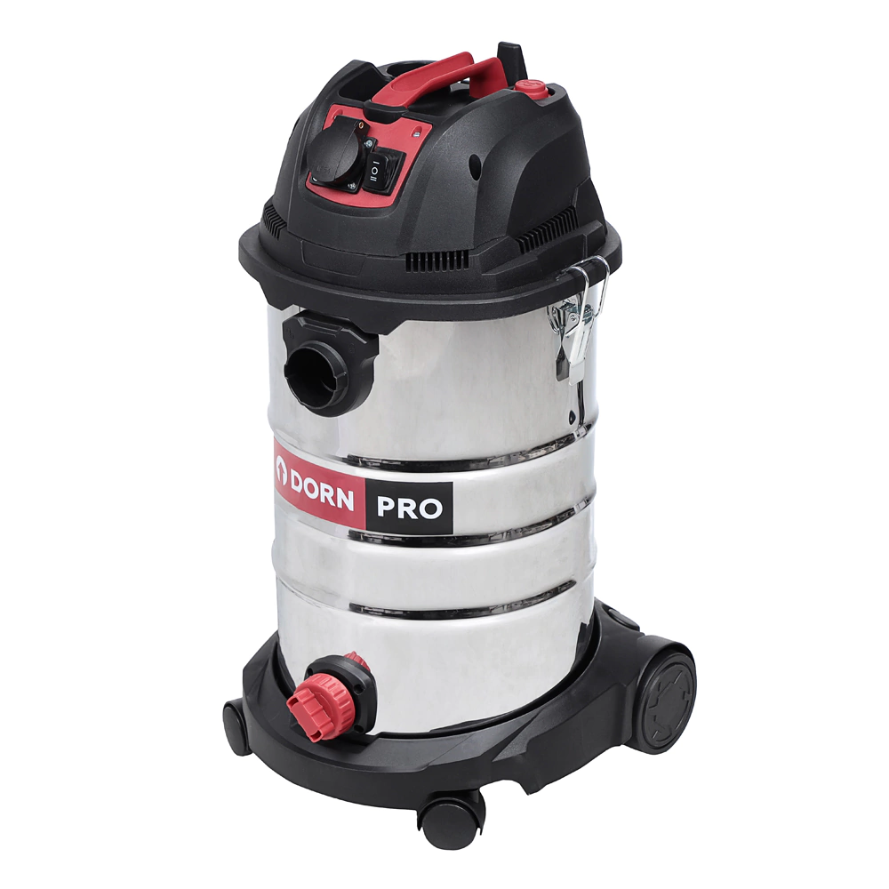 Пылесос 1400 Вт бак 30 л с розеткой DORN PRO DPVC-30SC