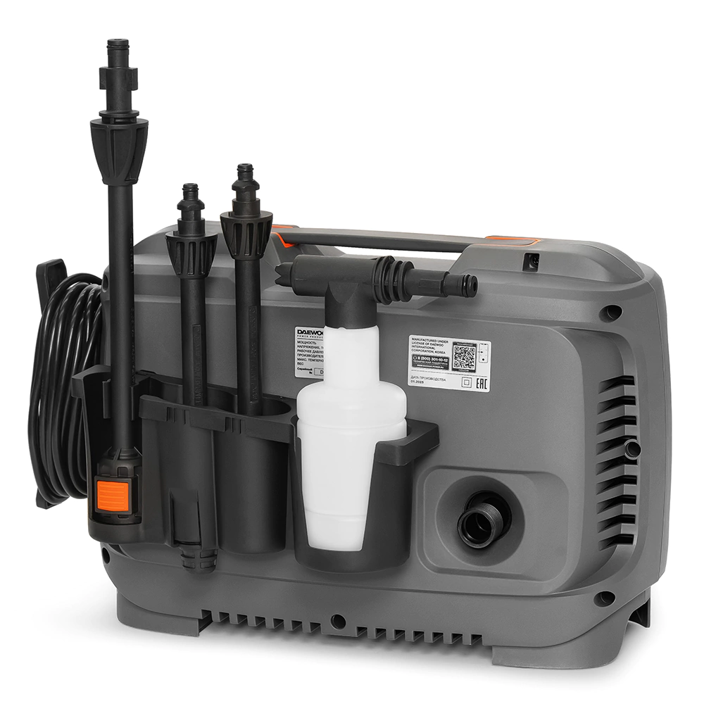 Мойка высокого давления 150 Бар 480 л/час 1900 Вт бесшумная DAEWOO DAW 5