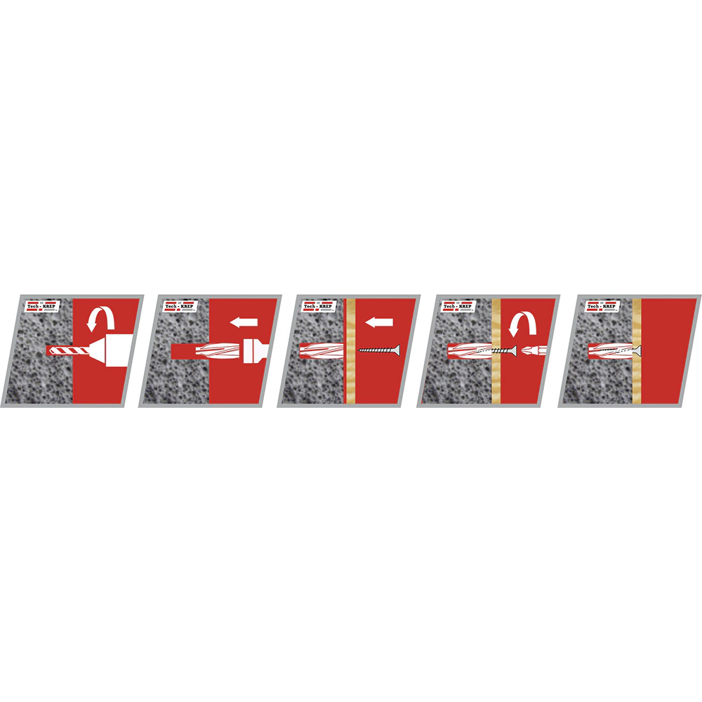 Дюбель для газосиликата 8х55 мм 20 шт пластик FIXBERG