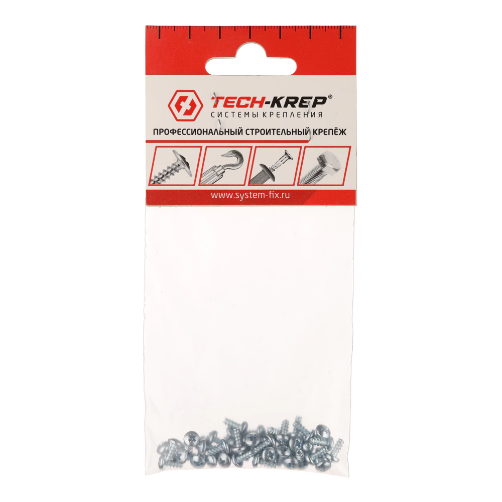 Саморезы с тупым концом 2,9x6,5 мм 40 шт с полукруглой головкой Tech-KREP