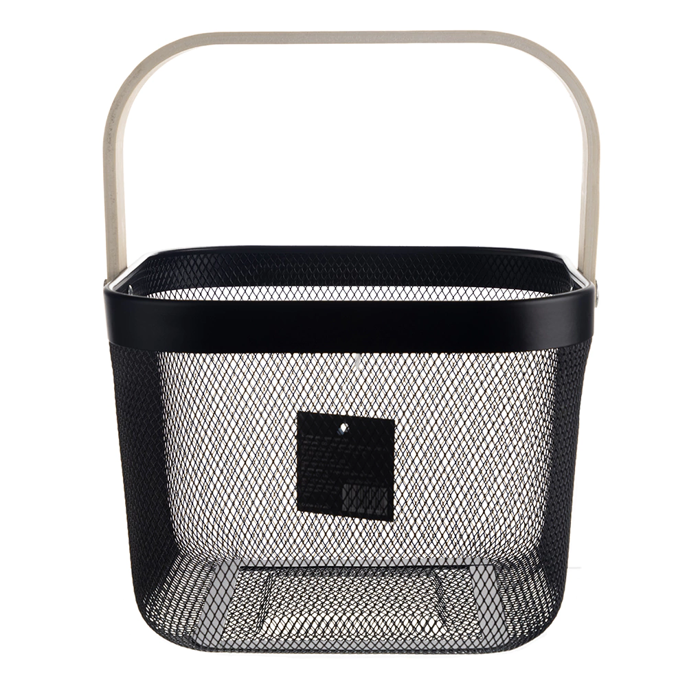 Корзинка для хранения металлическая с ручкой elemento 24,5х24,5х18 см 10 л черная