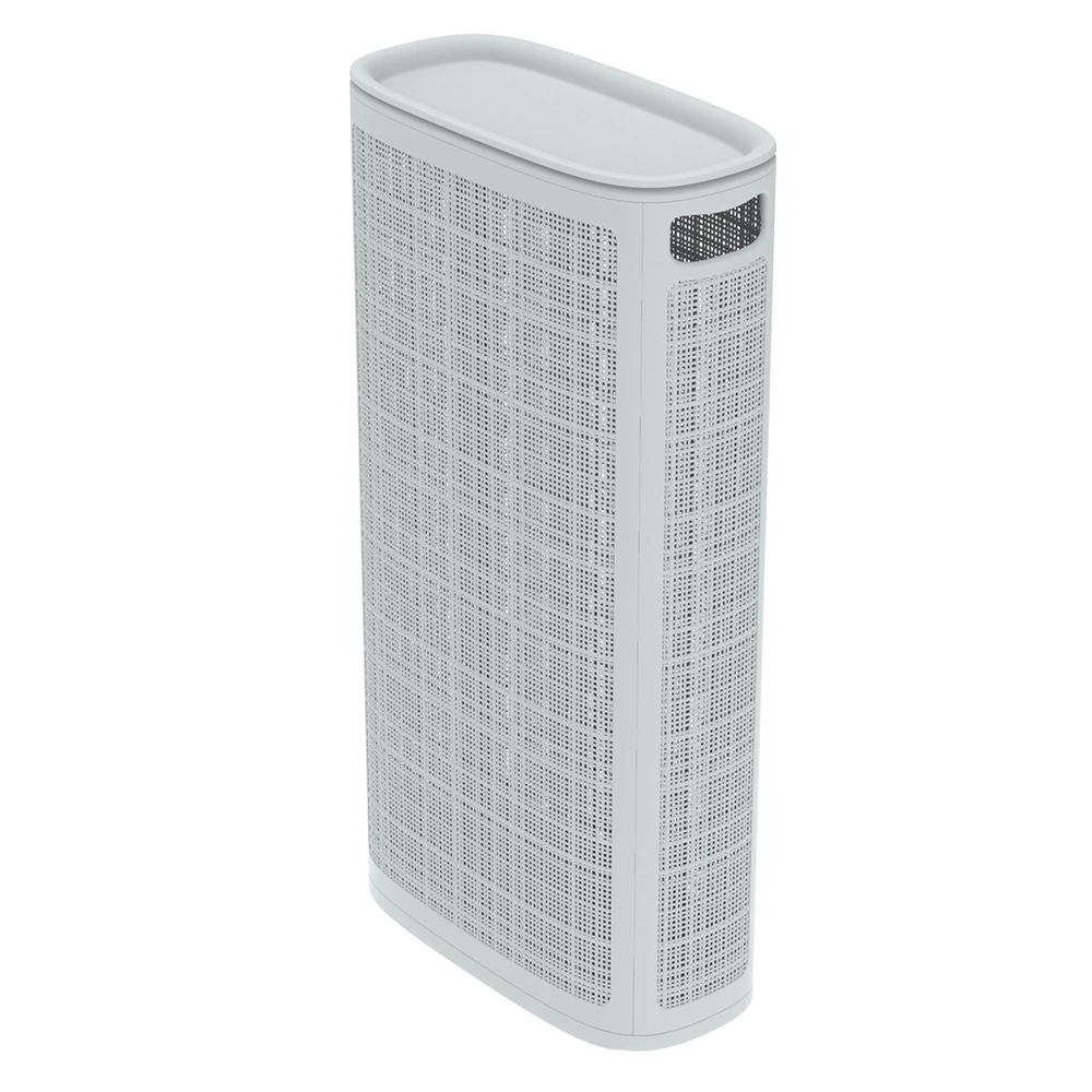 Корзина для белья Лён 43х20х80 см 60 л серая