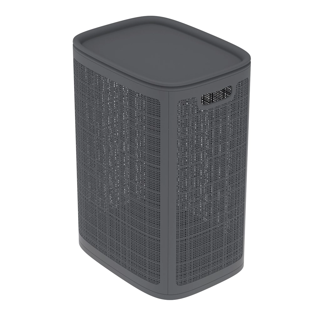Корзина для белья Лён 43х32,1х60 см 75 л графит