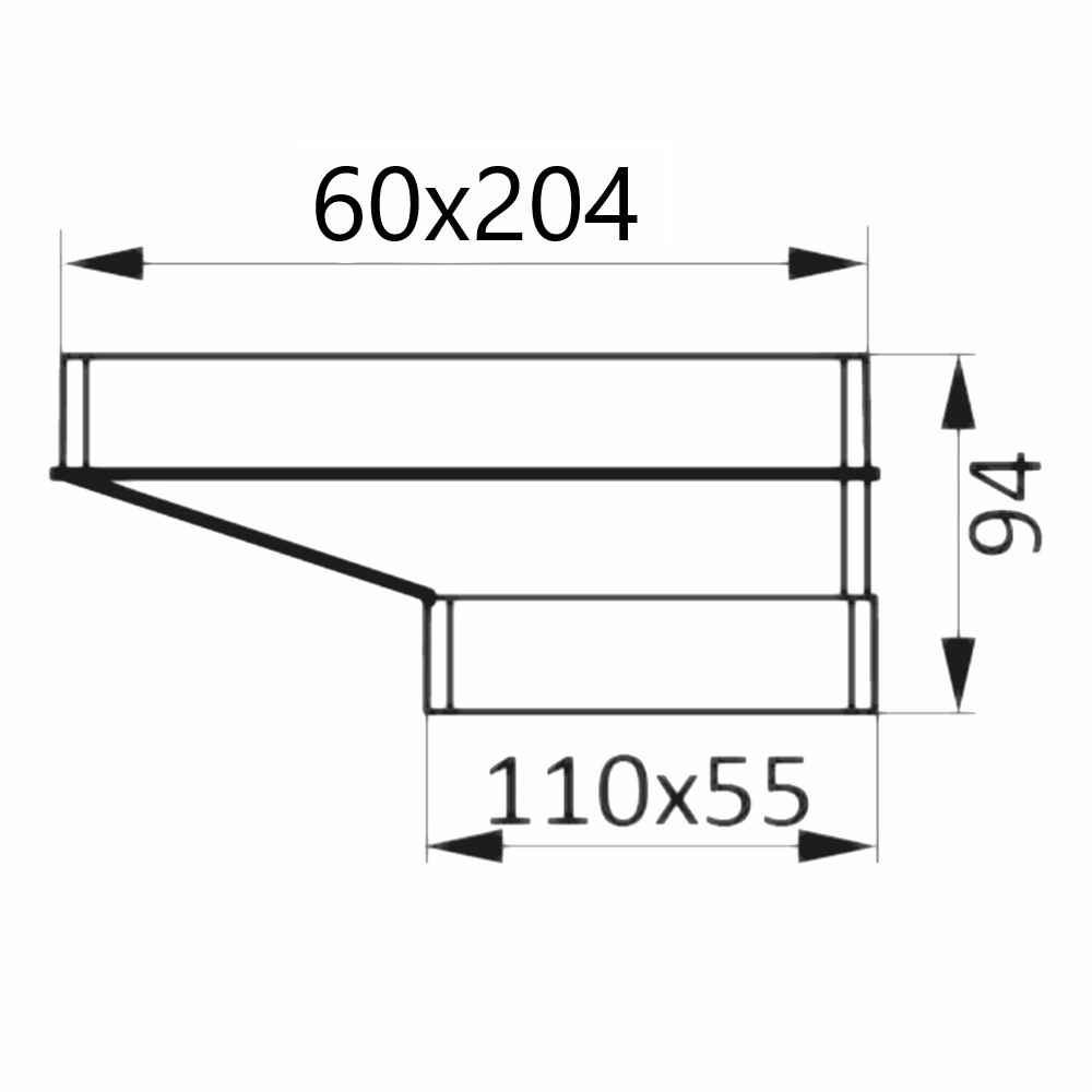 Редуктор 55х110/60х204 мм ERA РПП