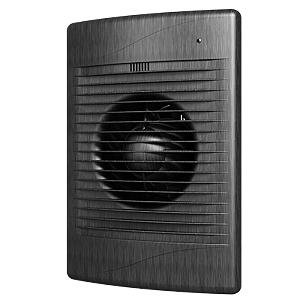 Вентилятор D125 с обратным клапаном черный STANDARD 5С black Al Era