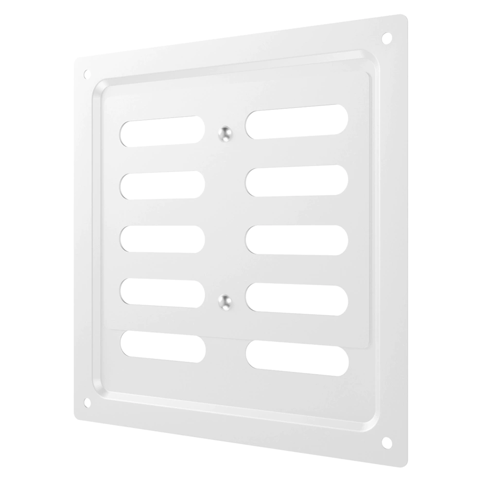 Вентиляционная решетка регулируемая металлическая белая 150х154 мм ERA MER