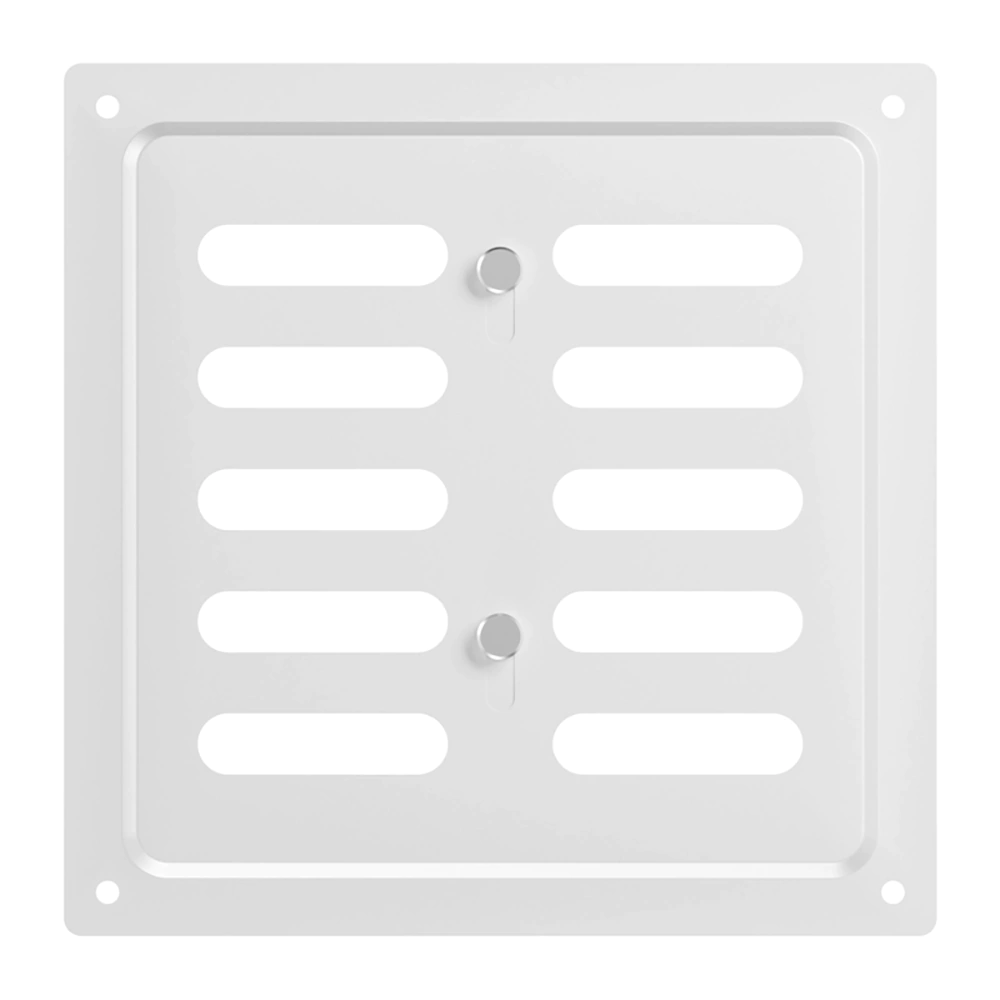 Вентиляционная решетка регулируемая металлическая белая 150х154 мм ERA MER