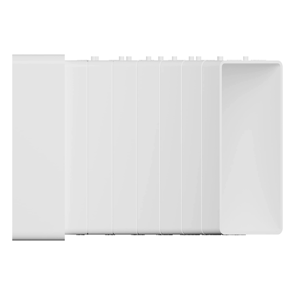 Колено разноугловое для плоских каналов KRPV 55х110 мм ERA