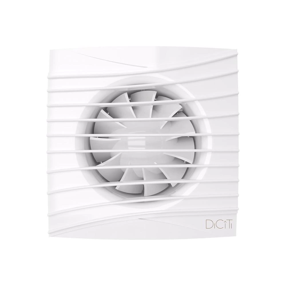 Вентилятор DiCiTi SILENT 5C TURBO D125 обратный клапан белый