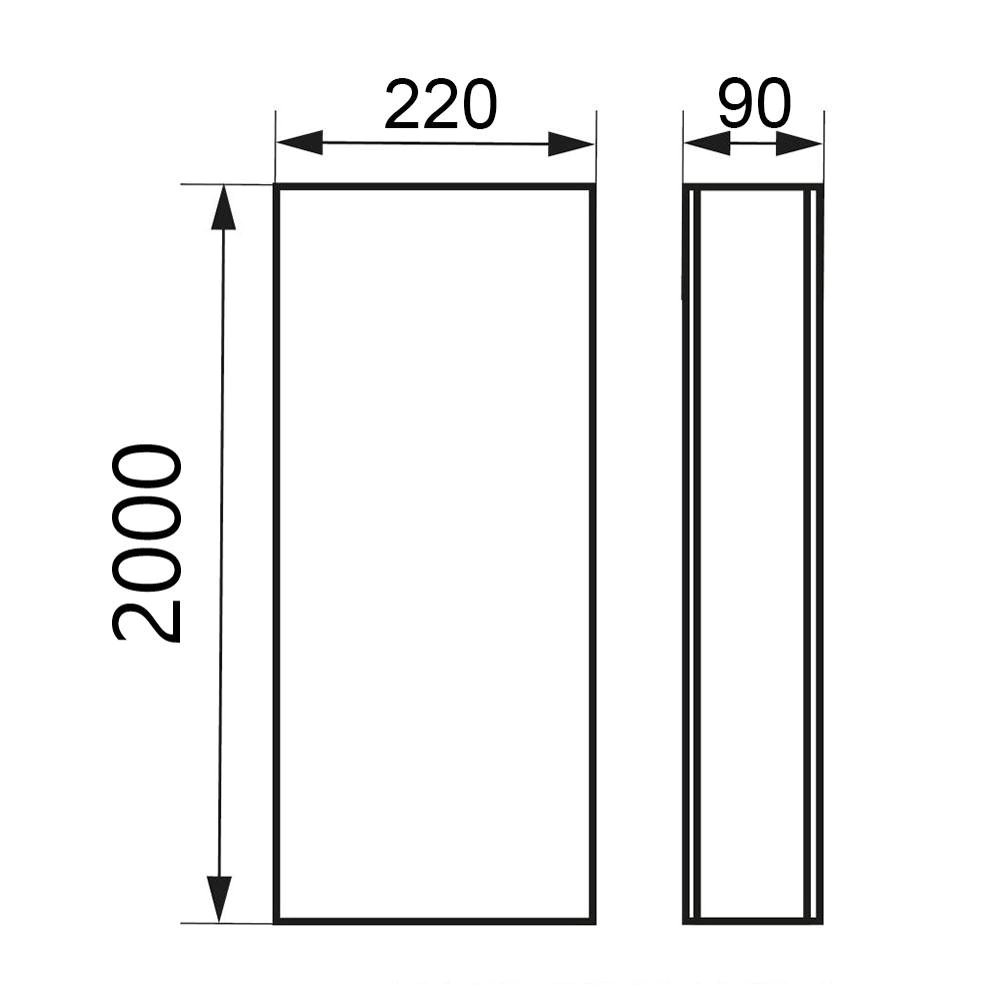 Канал плоский 220х90 мм 2 м ERA