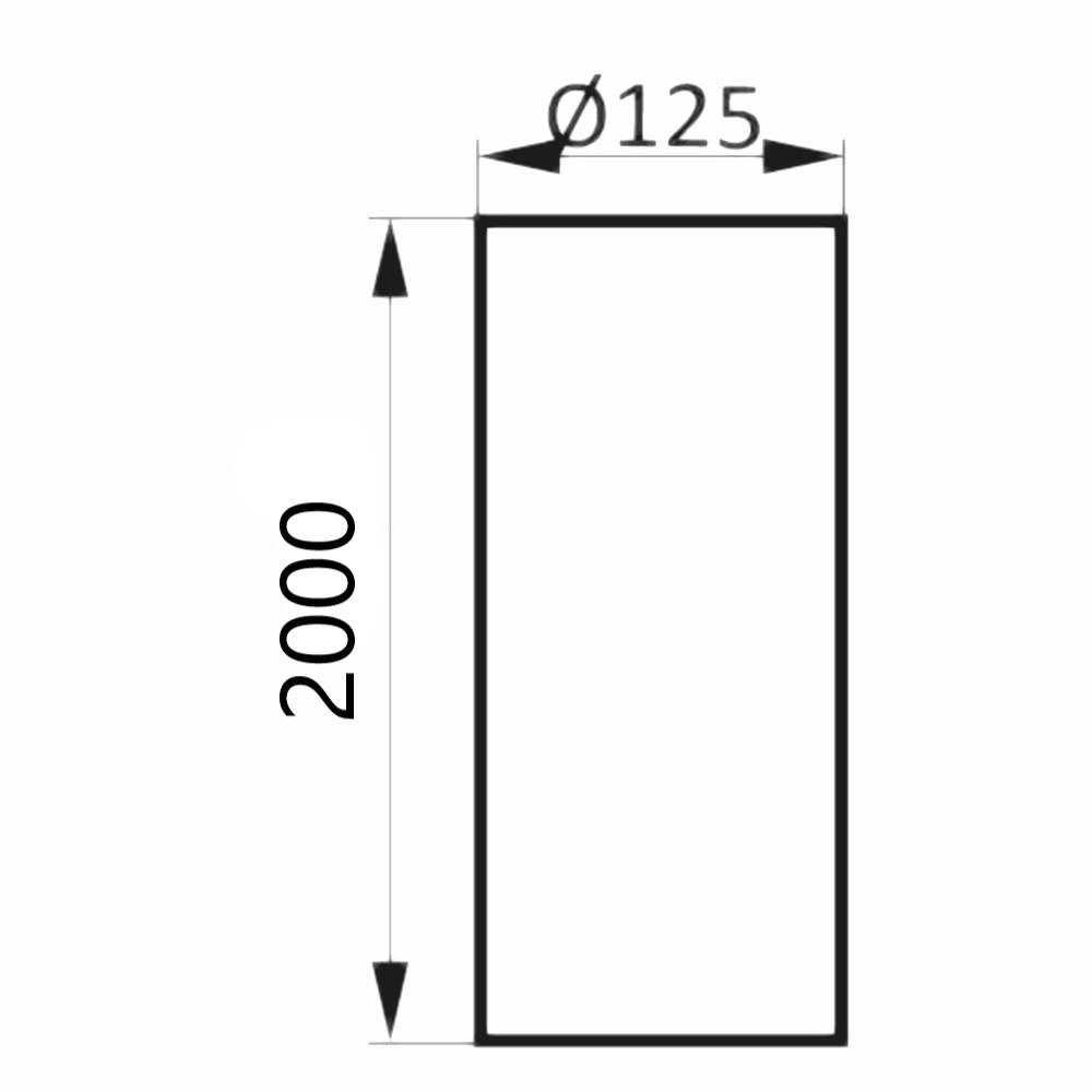 Канал круглый D125 мм 2 м ERA