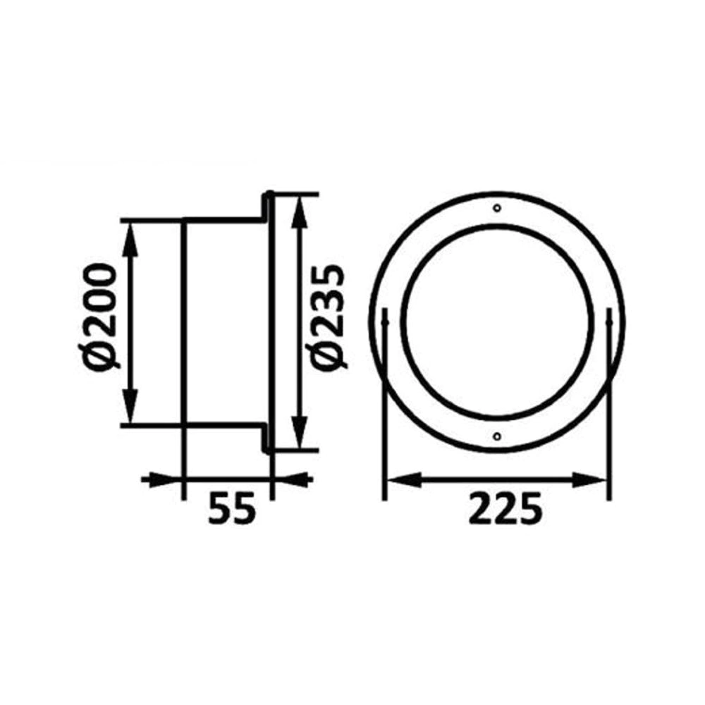 Фланец D200 мм ERA
