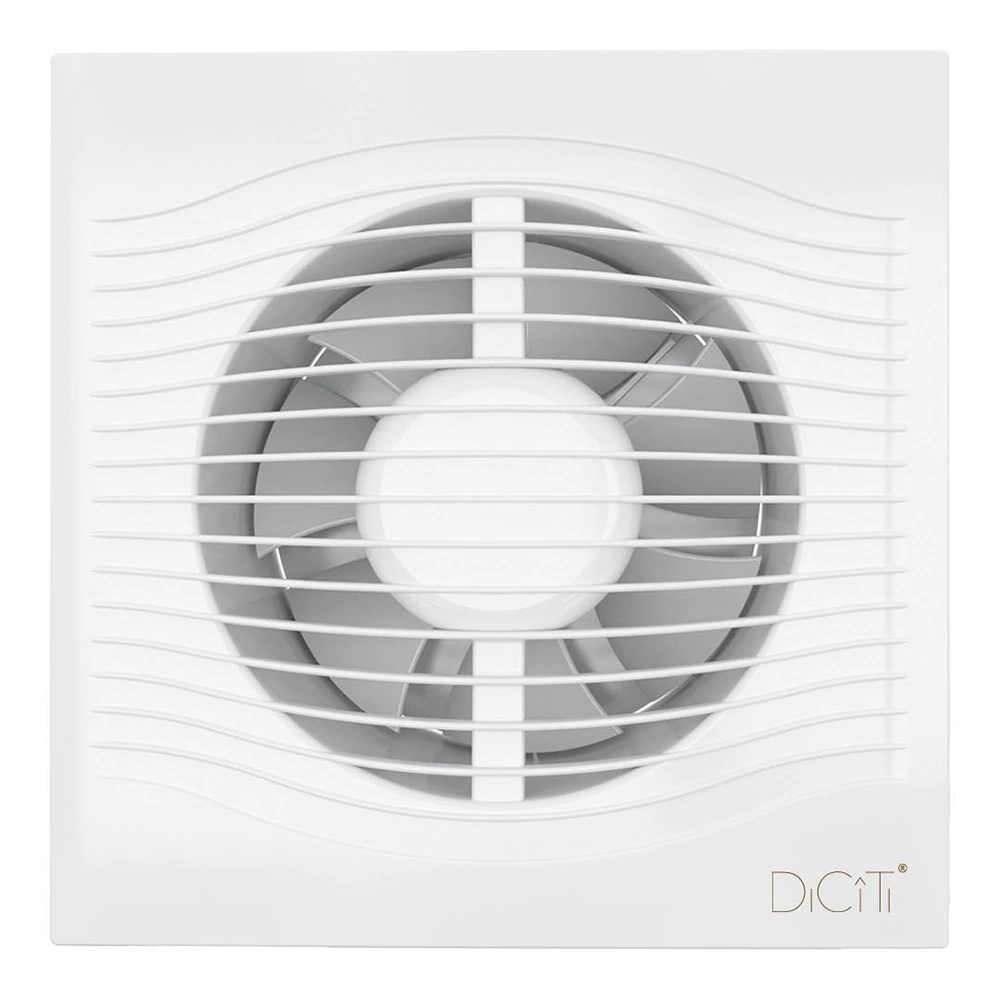 Вентилятор D125 мм с обратным клапаном белый ERA SLIM