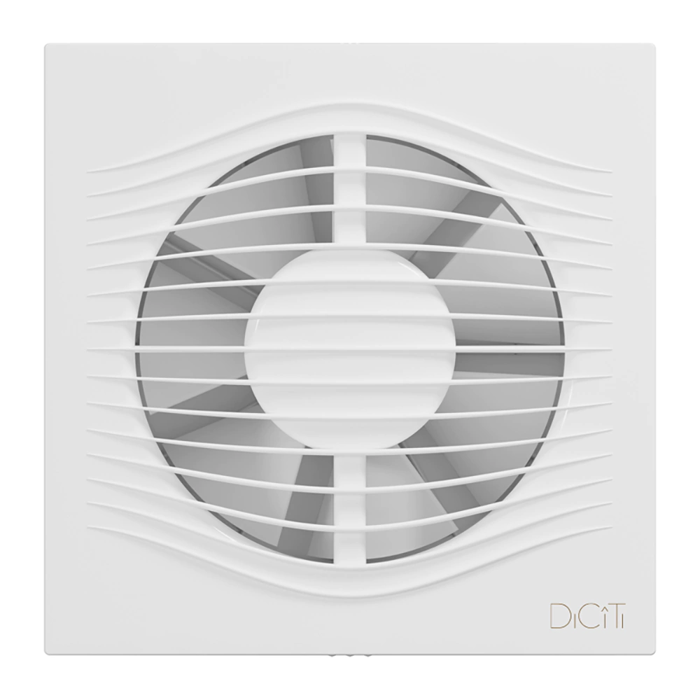 Вентилятор D125 мм с обратным клапаном и контроллером белый ERA SLIM