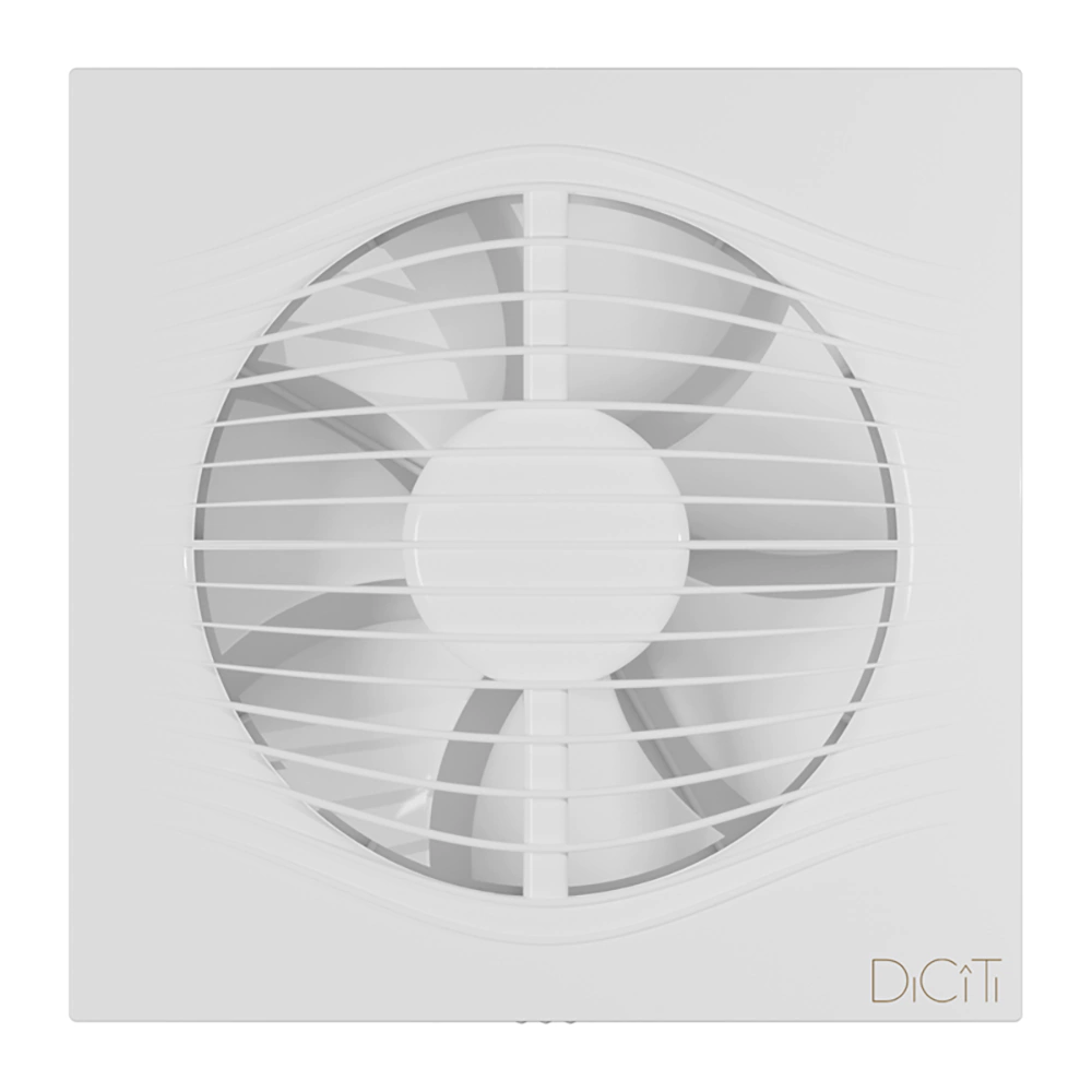 Вентилятор D150 мм с обратным клапаном белый ERA SLIM