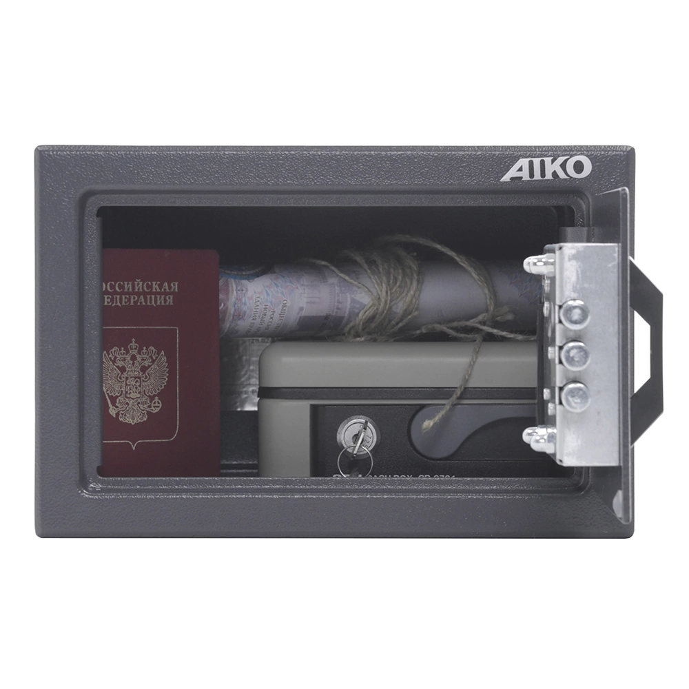 Сейф мебельный 17х23х26 см черный электронный замок AIKO T-170 EL