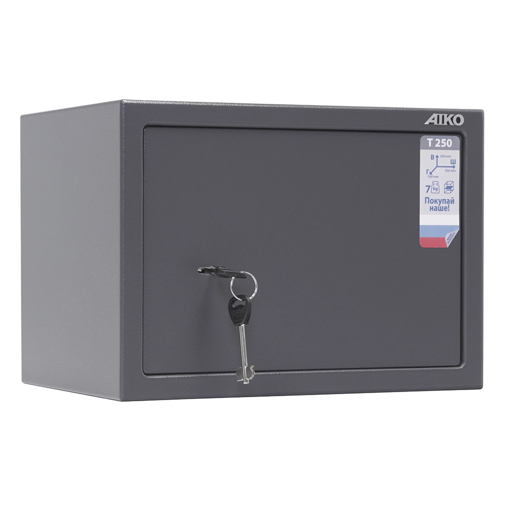 Сейф мебельный 25х25х35 см графит сувальдный замок AIKO Т-250 KL
