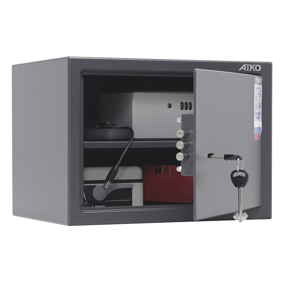 Сейф мебельный 25х25х35 см графит сувальдный замок AIKO Т-250 KL