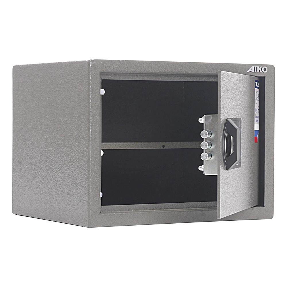 Сейф офисный 25х28х34 см графит биометрический замок AIKO TM-25 EL