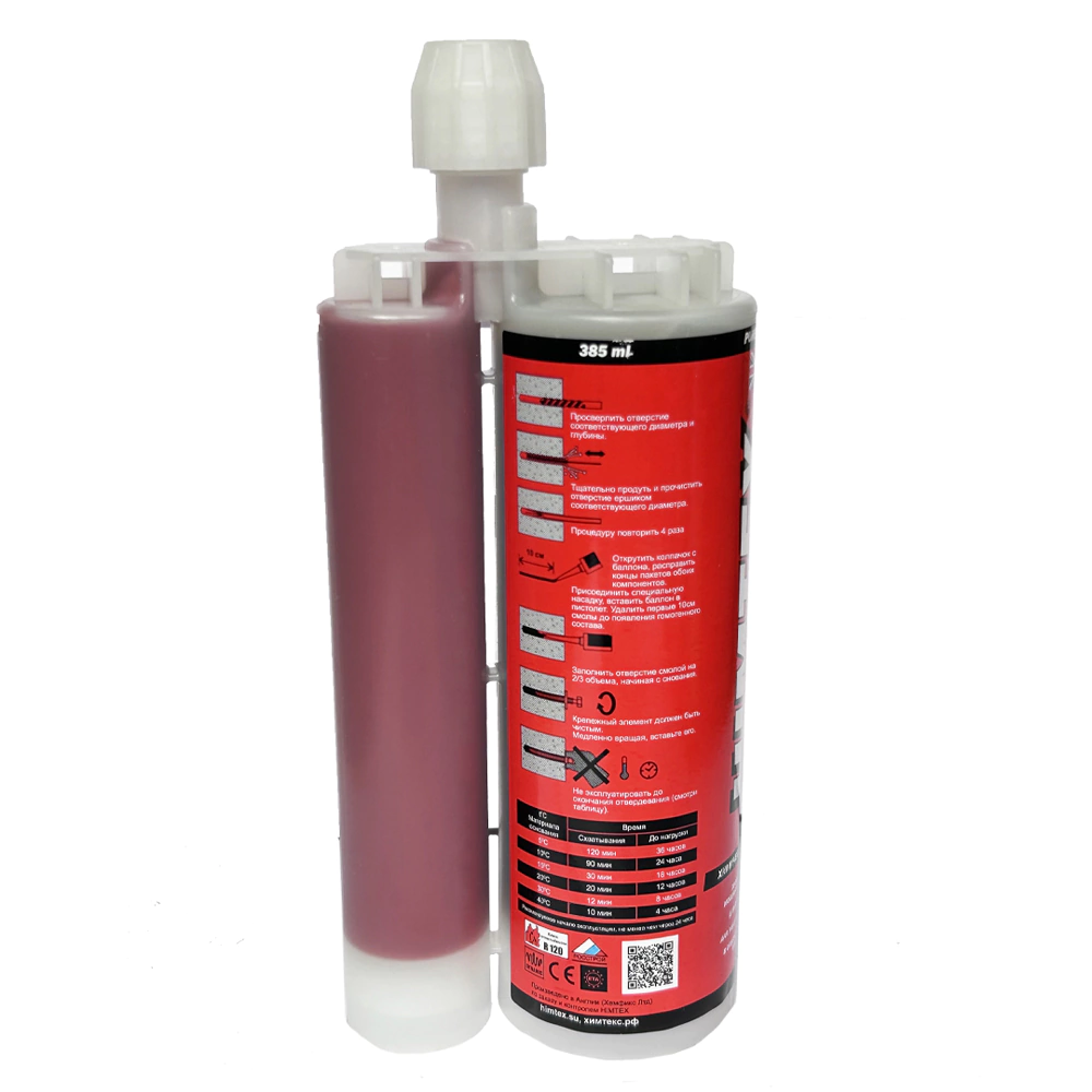 Химический анкер 385 мл для полнотелых оснований для экстремальных нагрузок HIMTEX PE-500