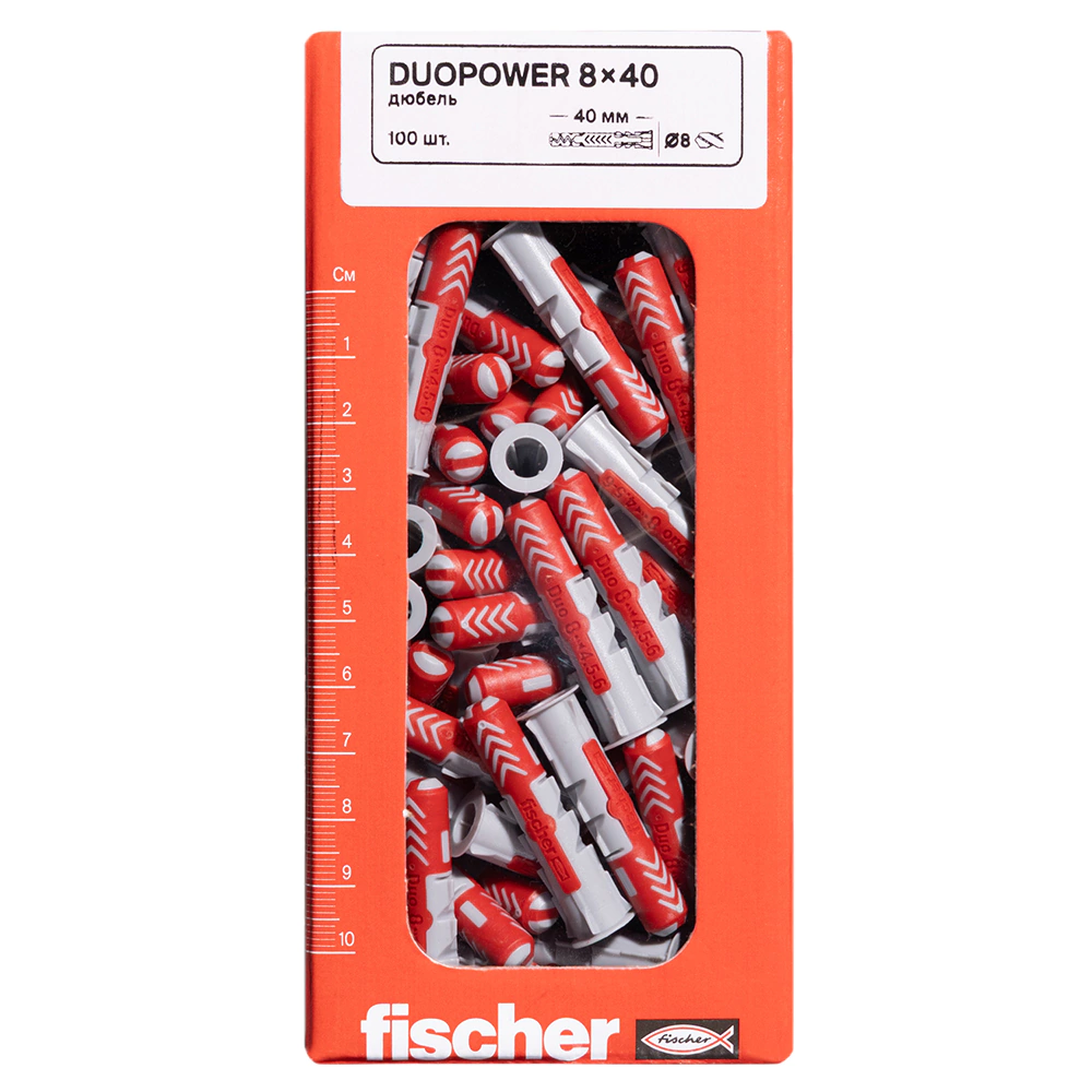 Дюбель универсальный 8x40 мм 100 шт Fischer DuoPower