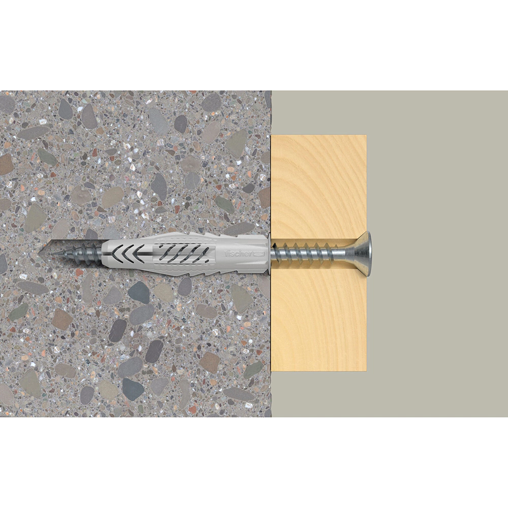 Дюбель универсальный 8x50 мм 100 шт с буртом Fischer UX