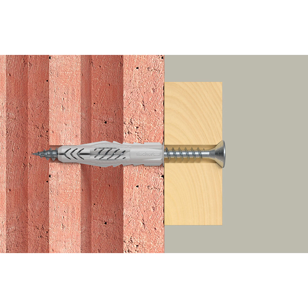 Дюбель универсальный 8x50 мм 100 шт с буртом Fischer UX