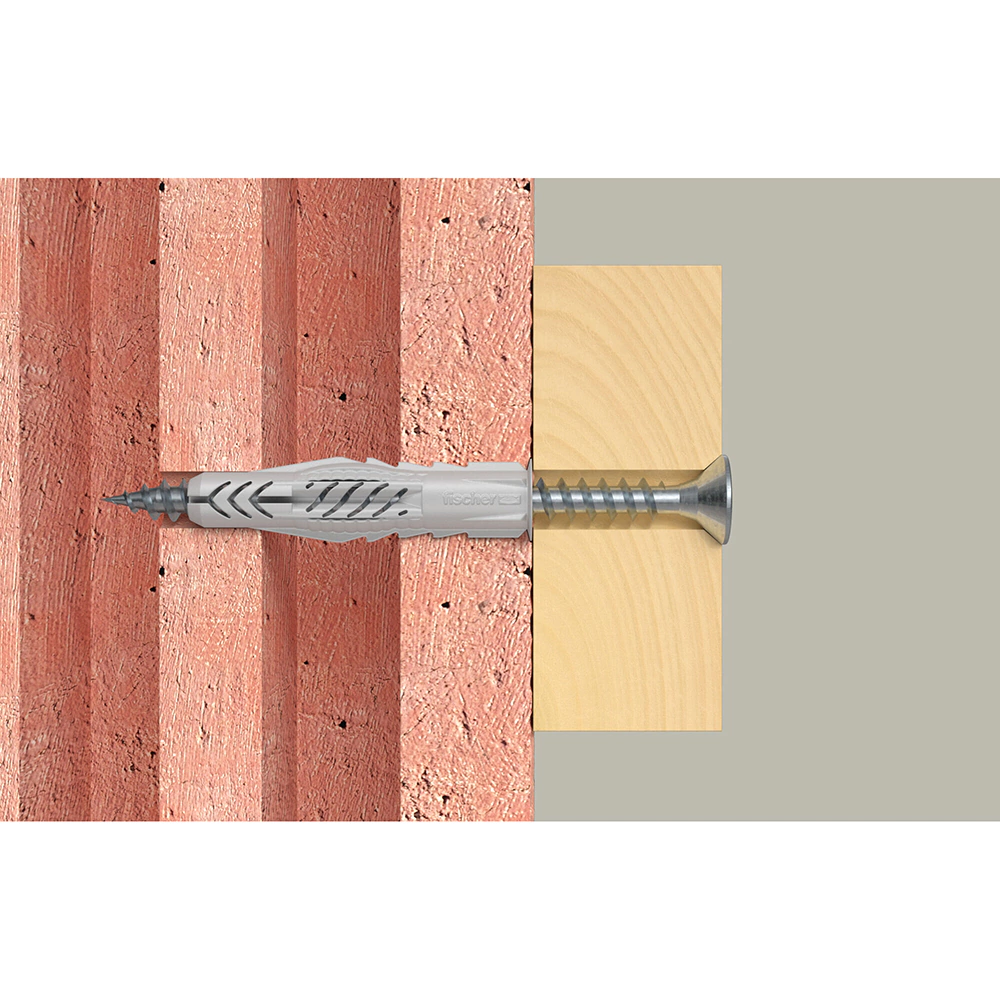 Дюбель универсальный 10x60 мм 6 шт с буртом Fischer UX