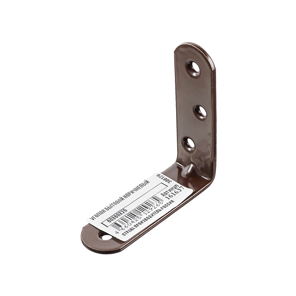 Уголок мебельный 60х60х20х2 мм коричневый ZITAR