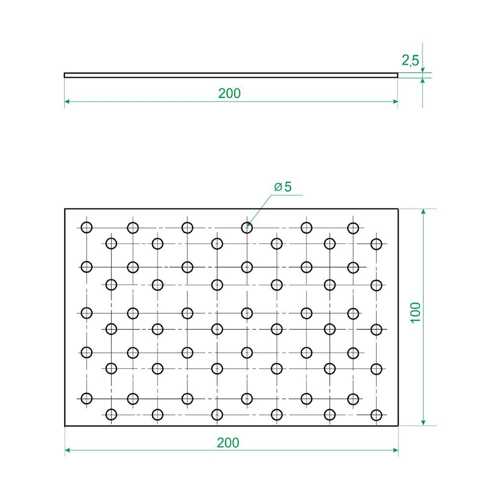 Пластина монтажная 100х200х2,5 мм Роскреп