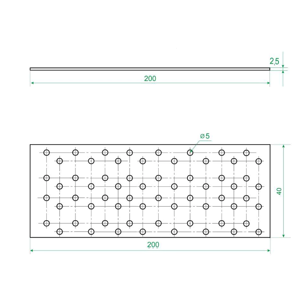 Пластина монтажная 40х200х2,5 мм Роскреп