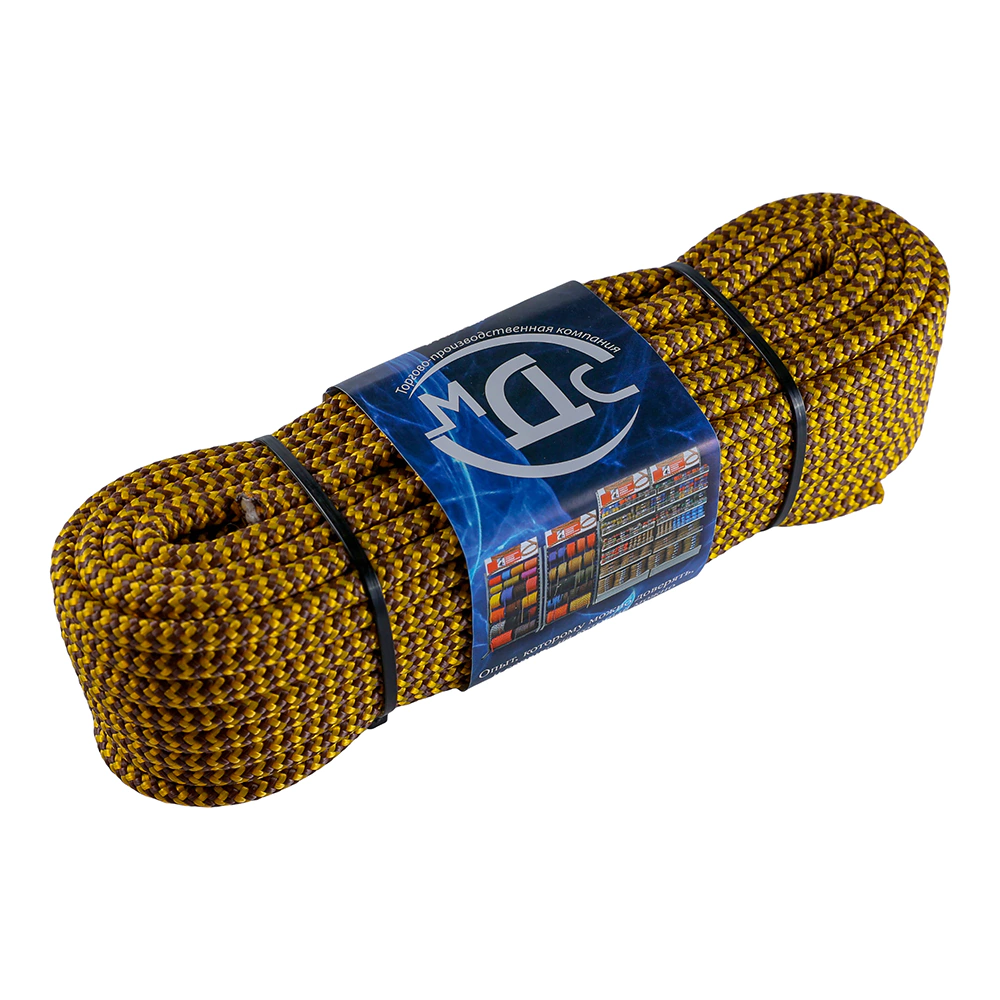 Шнур полипропиленовый плетеный МДС 8 мм 24-прядный 20 м с сердечником