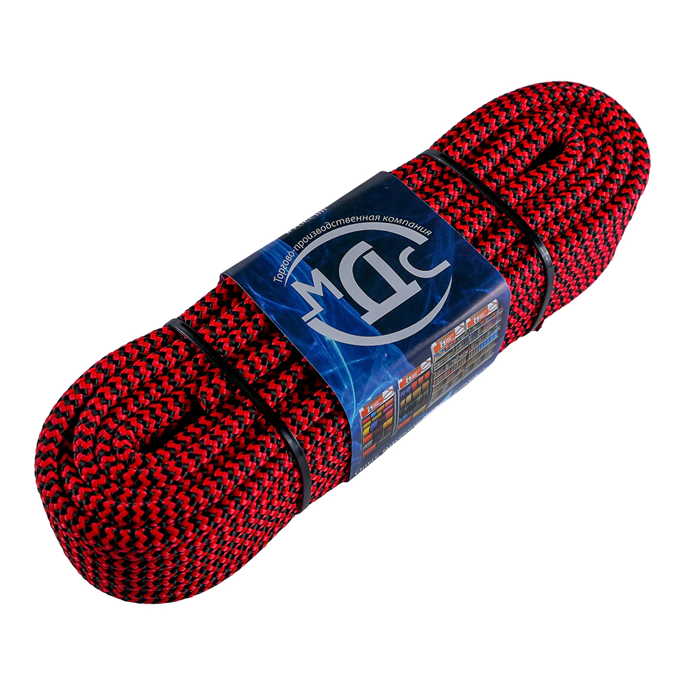 Шнур полипропиленовый плетеный МДС 8 мм 24-прядный 20 м с сердечником