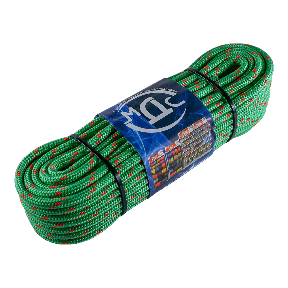 Шнур полипропиленовый плетеный МДС 8 мм 24-прядный 20 м с сердечником