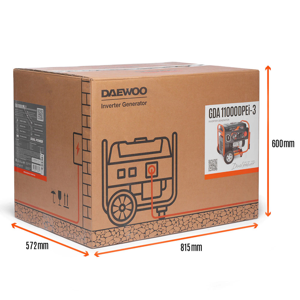 Генератор бензиновый 10 кВт инверторный DAEWOO GDA11000PEi