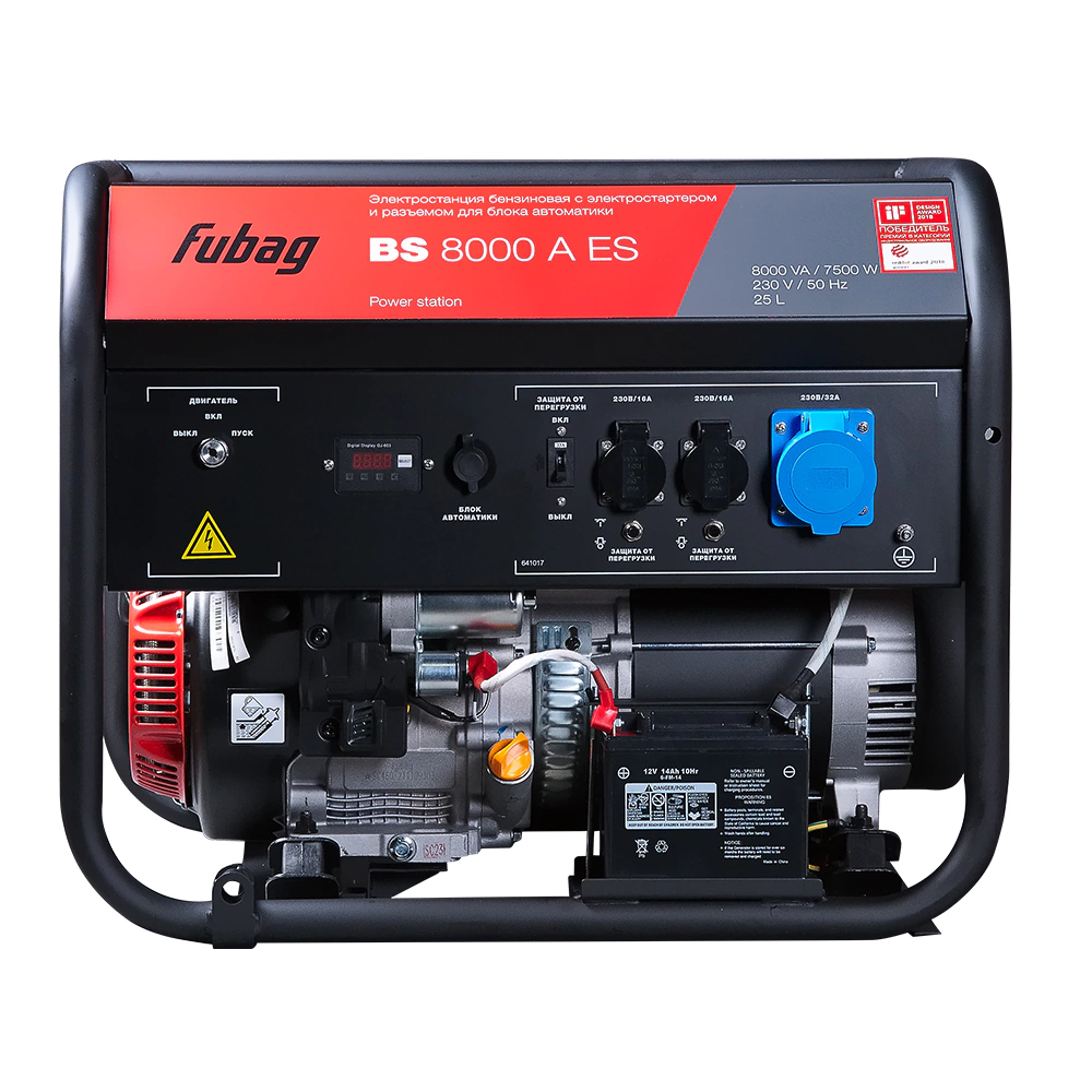 Генератор бензиновый 7,5 кВт Fubag BS 8000 A ES