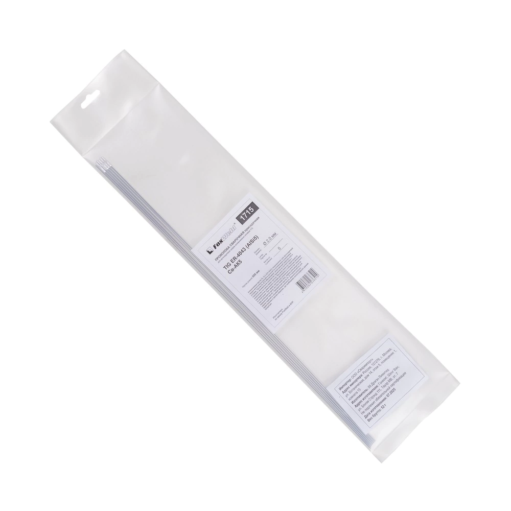 Сварочный пруток АL Si 5, 2х500 мм 6 шт алюминиевый FoxWeld