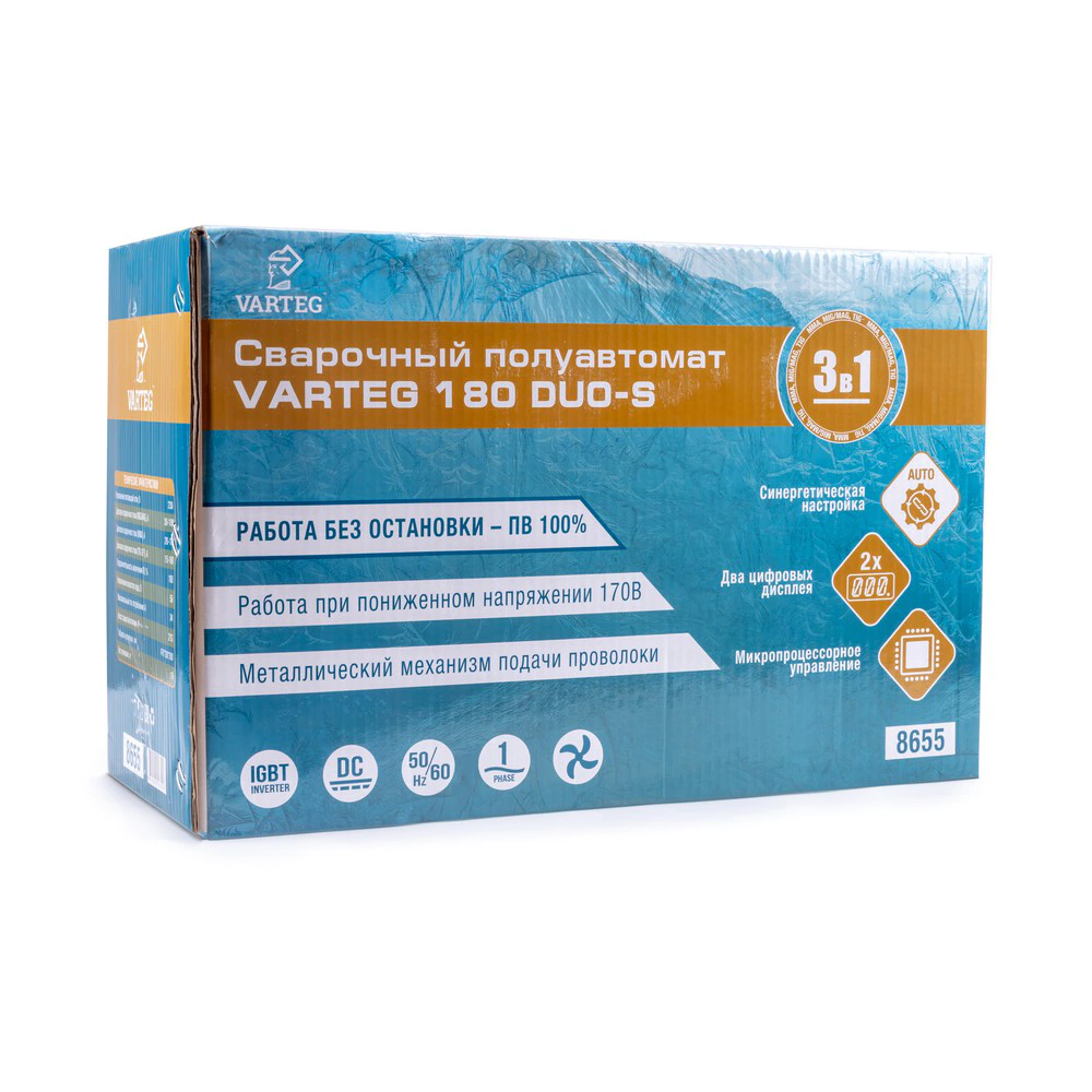 Сварочный аппарат инверторный 180 А полуавтомат Varteg 180 DUO-S