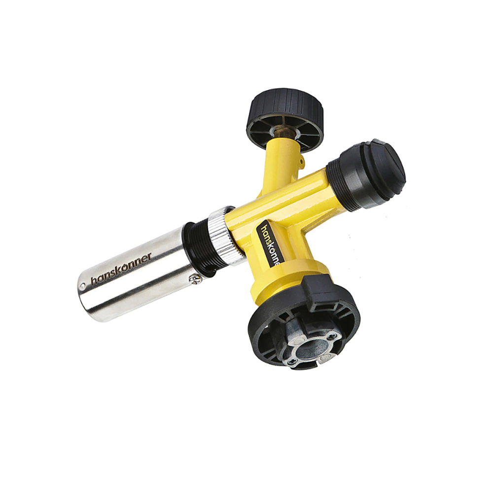 Газовая горелка цанговая с пьезоподжигом, металлический корпус Hanskonner HK5015-KL-03