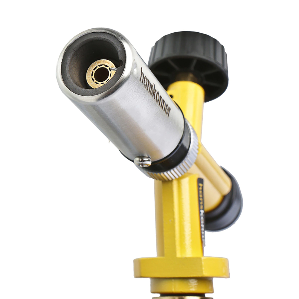 Газовая горелка цанговая с пьезоподжигом, металлический корпус Hanskonner HK5015-KL-03