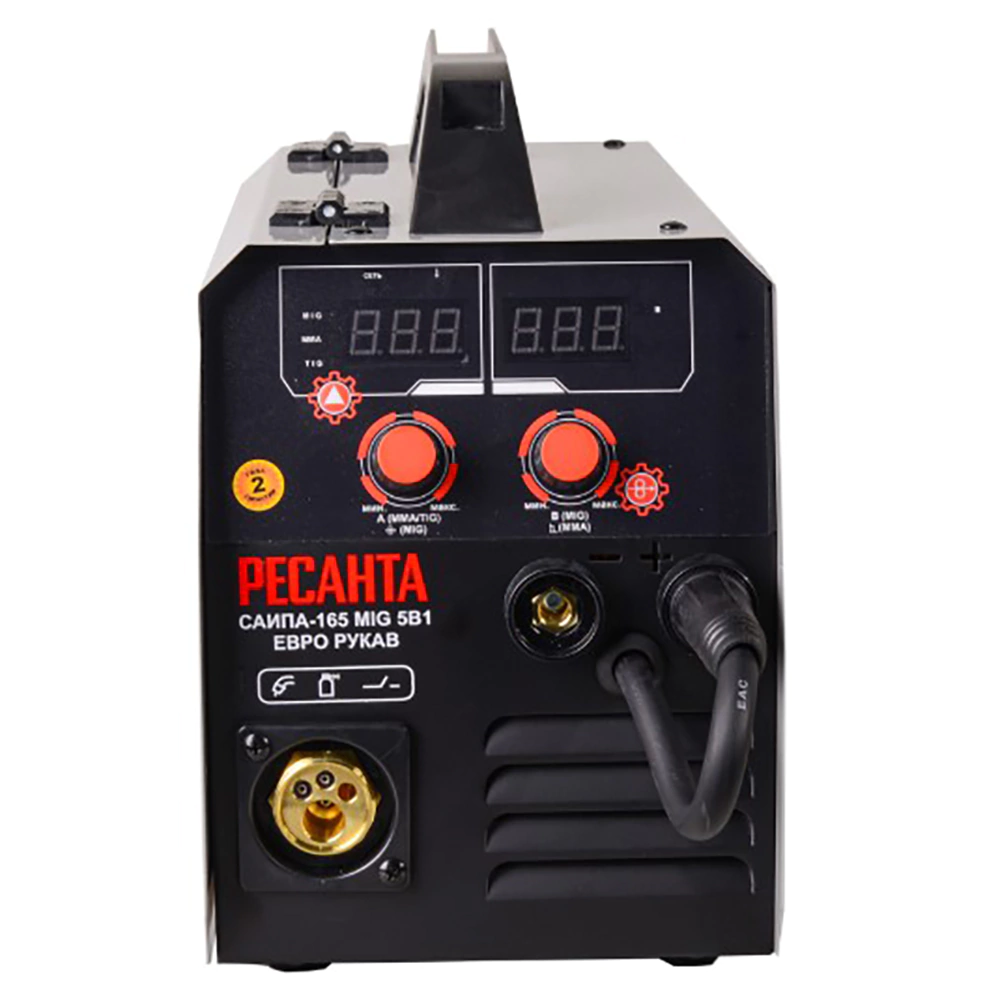 Сварочный аппарат инверторный 160 А полуавтомат Ресанта САИПА-165
