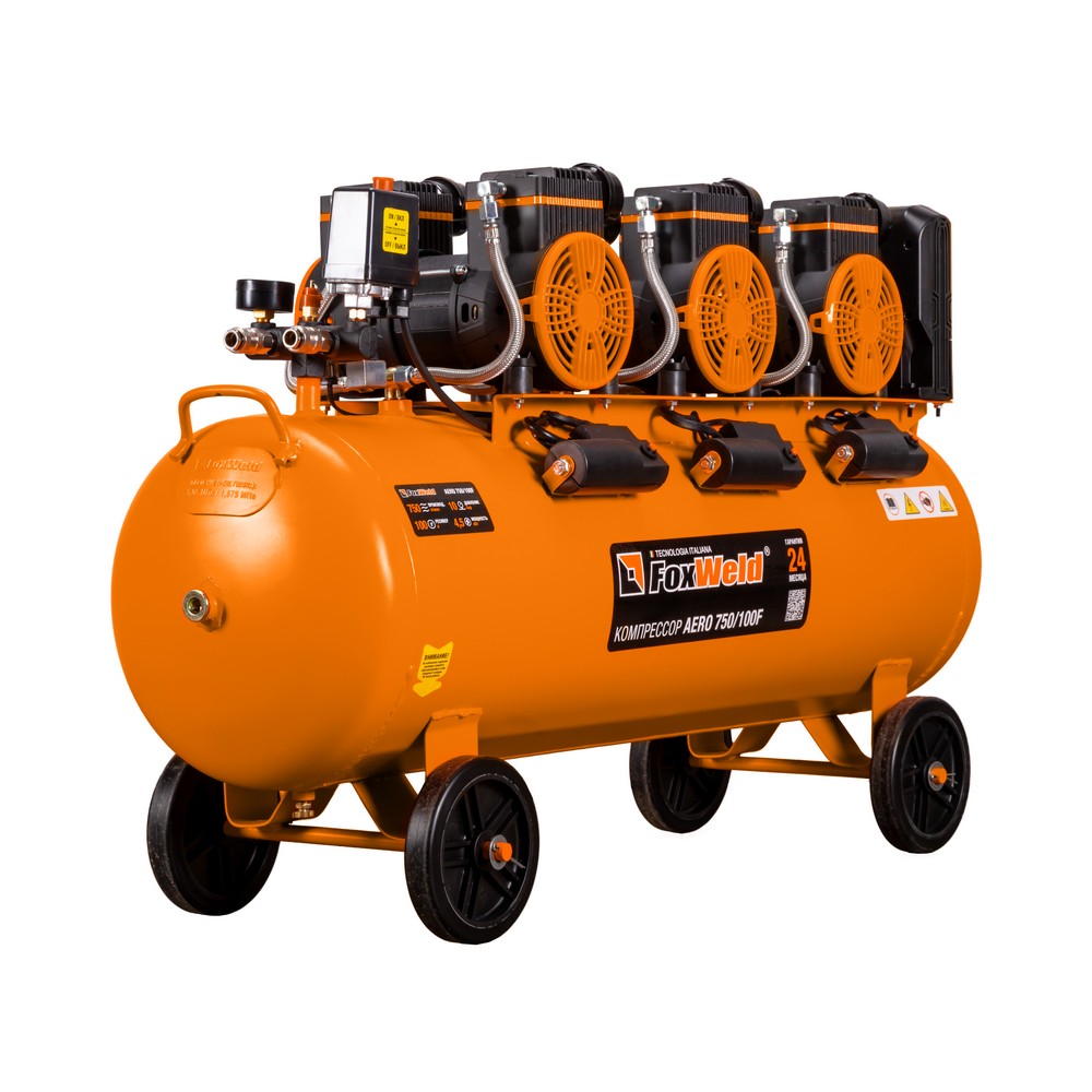 FoxWeld Компрессор безмасляный 100 л 750 л/мин 4,5 кВт FoxWeld AERO 750/100F