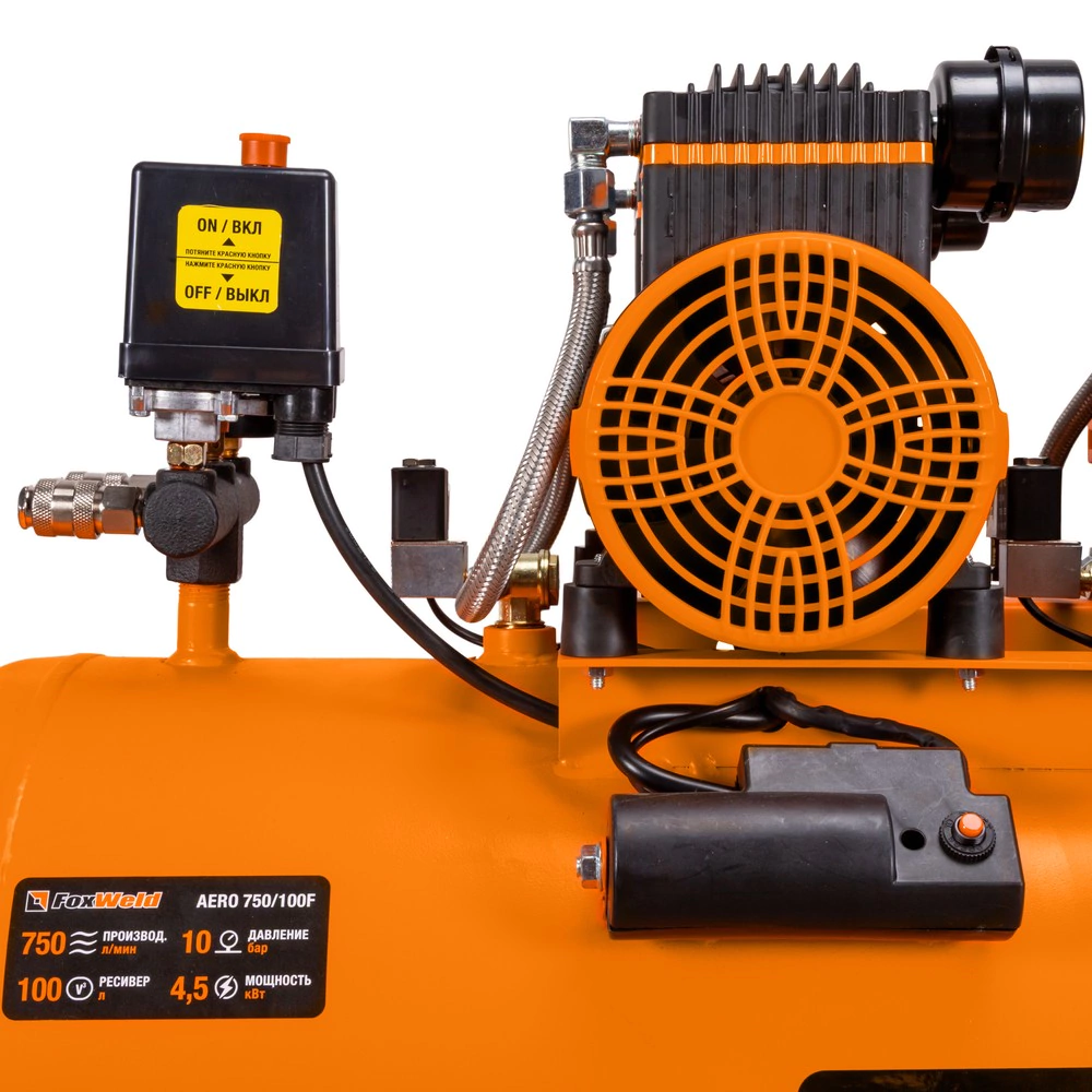 Компрессор безмасляный 100 л 750 л/мин 4,5 кВт FoxWeld AERO 750/100F