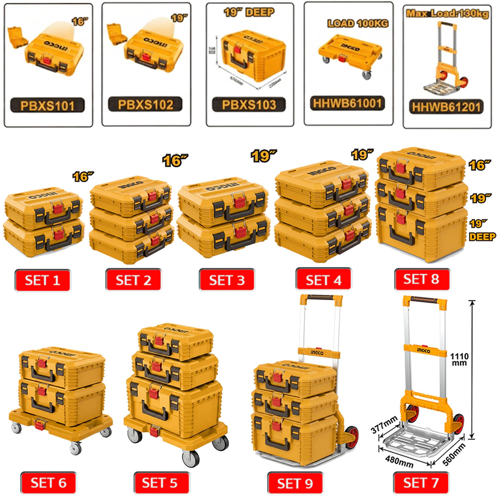 Ящик для инструментов INGCO Stackable 16"