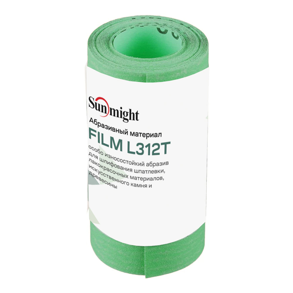Шлифовальный материал 115 мм х 5 м P180 рулон, синтетическая основа SUNMIGHT