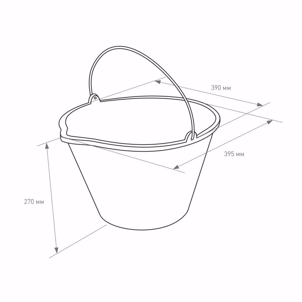 Ведро строительное 20 л с носиком