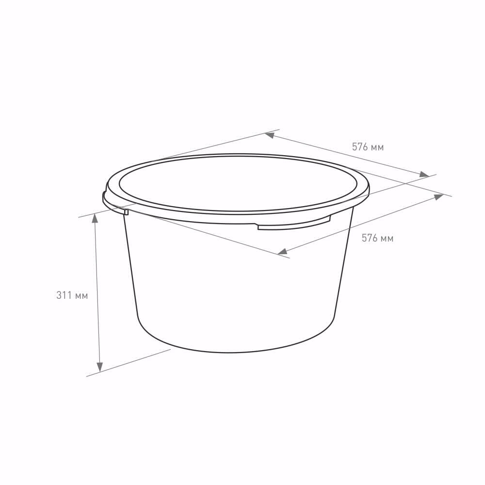 Таз строительный 60 л для раствора круглый