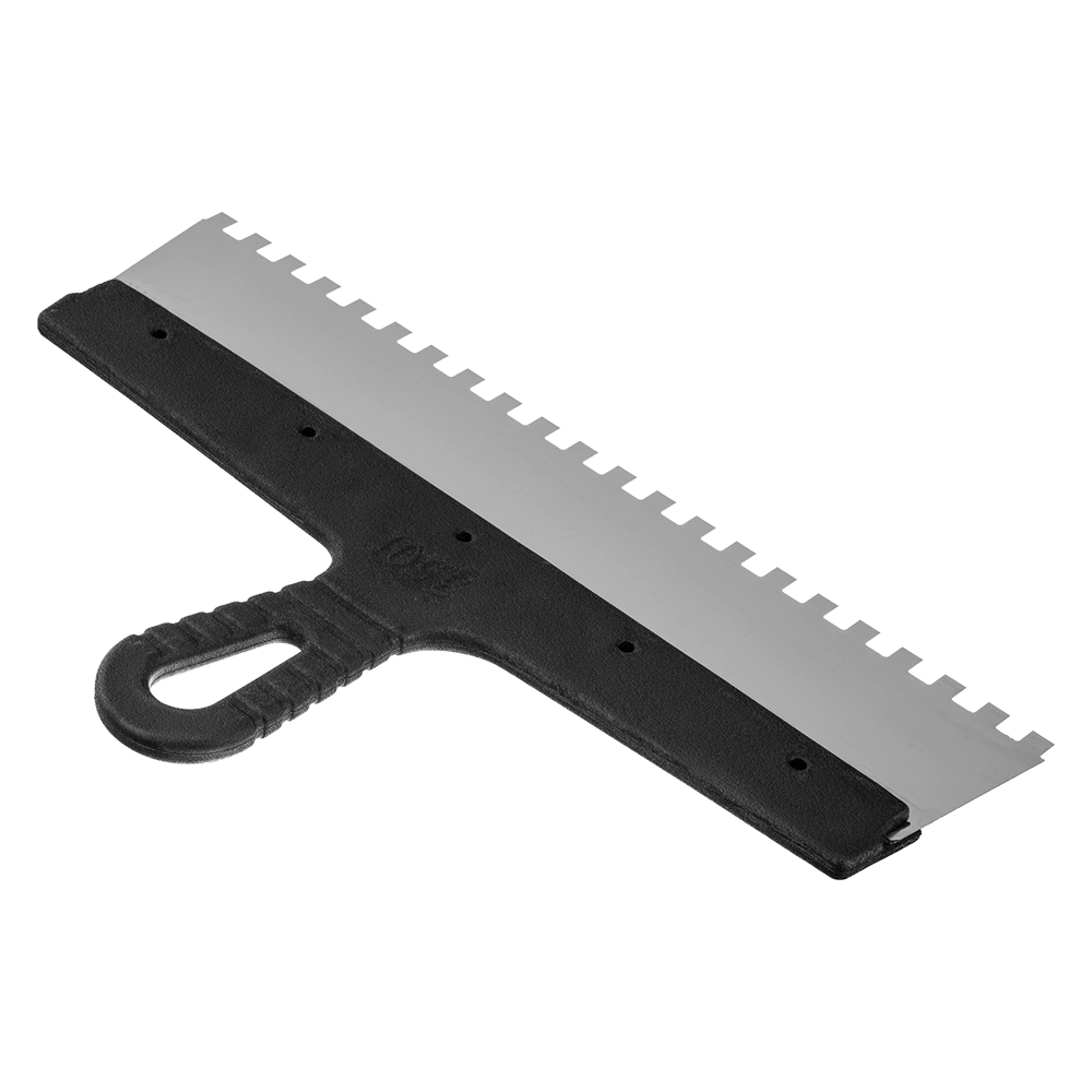 Зубчатый шпатель 350 мм зуб 8х8 мм нержавеющая сталь Сибртех