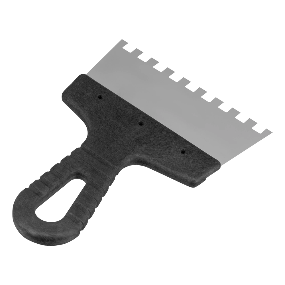 Зубчатый шпатель 150 мм зуб 8х8 мм нержавеющая сталь Сибртех