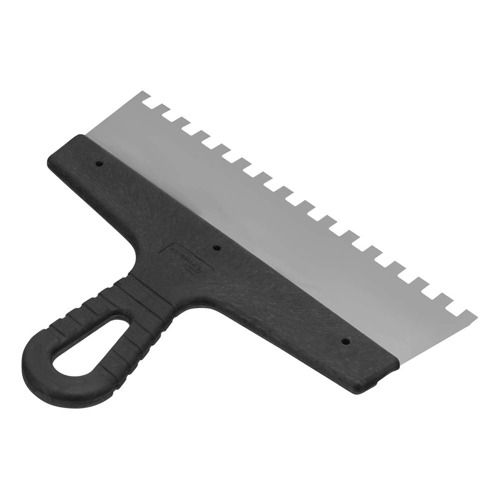 Зубчатый шпатель 250 мм зуб 8х8 мм нержавеющая сталь Сибртех